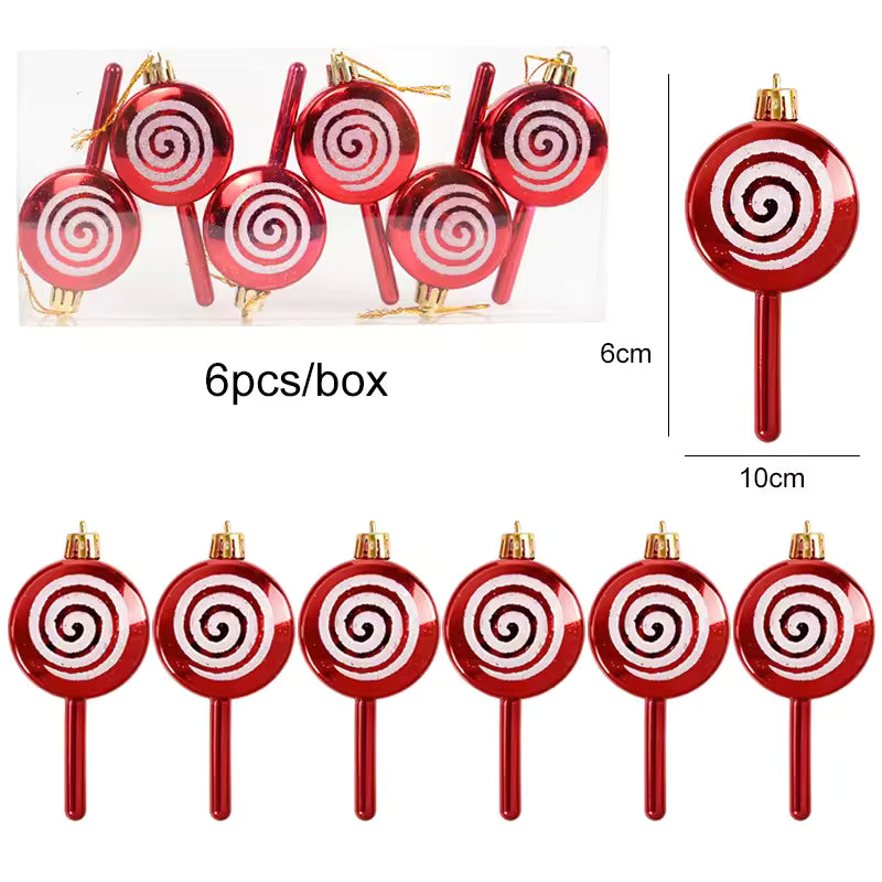 Christmas Lollipop Candy Cane Pendant Ornament Set