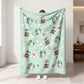 Christmas Cartoon Goose Print Flannel Blanket
