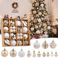 Champagne-Colored Christmas Tree Ornaments