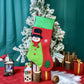 Plush Merry Christmas Striped Stocking