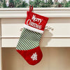 Plush Merry Christmas Striped Stocking