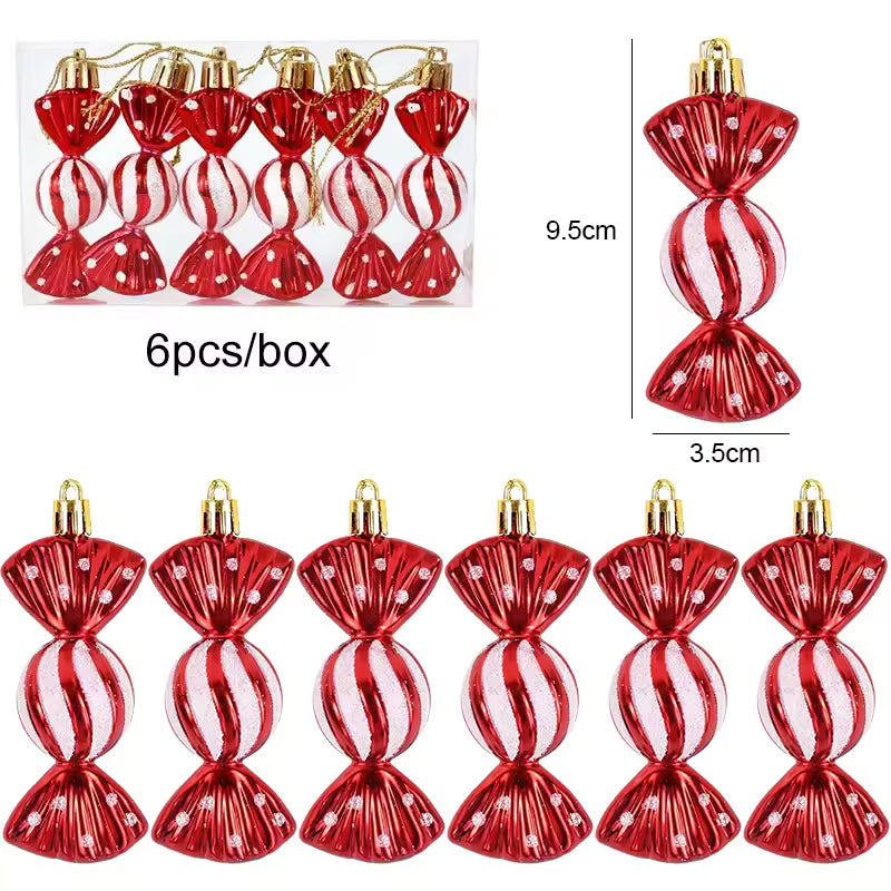 Christmas Lollipop Candy Cane Pendant Ornament Set