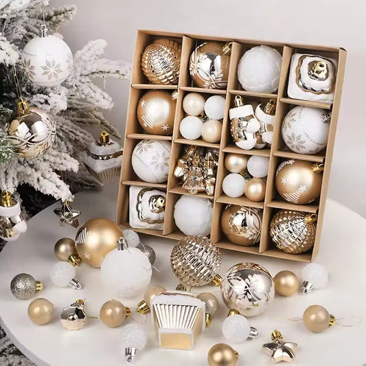 Champagne-Colored Christmas Tree Ornaments