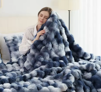 Faux Rabbit Fleece Blanket