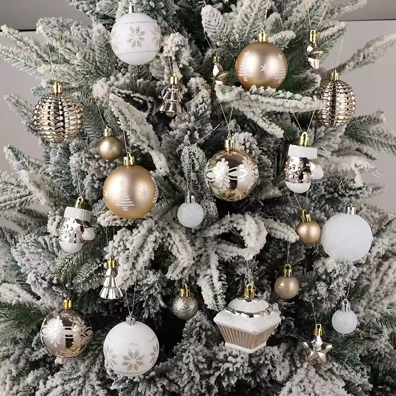 Champagne-Colored Christmas Tree Ornaments