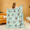 Christmas Cartoon Goose Print Flannel Blanket
